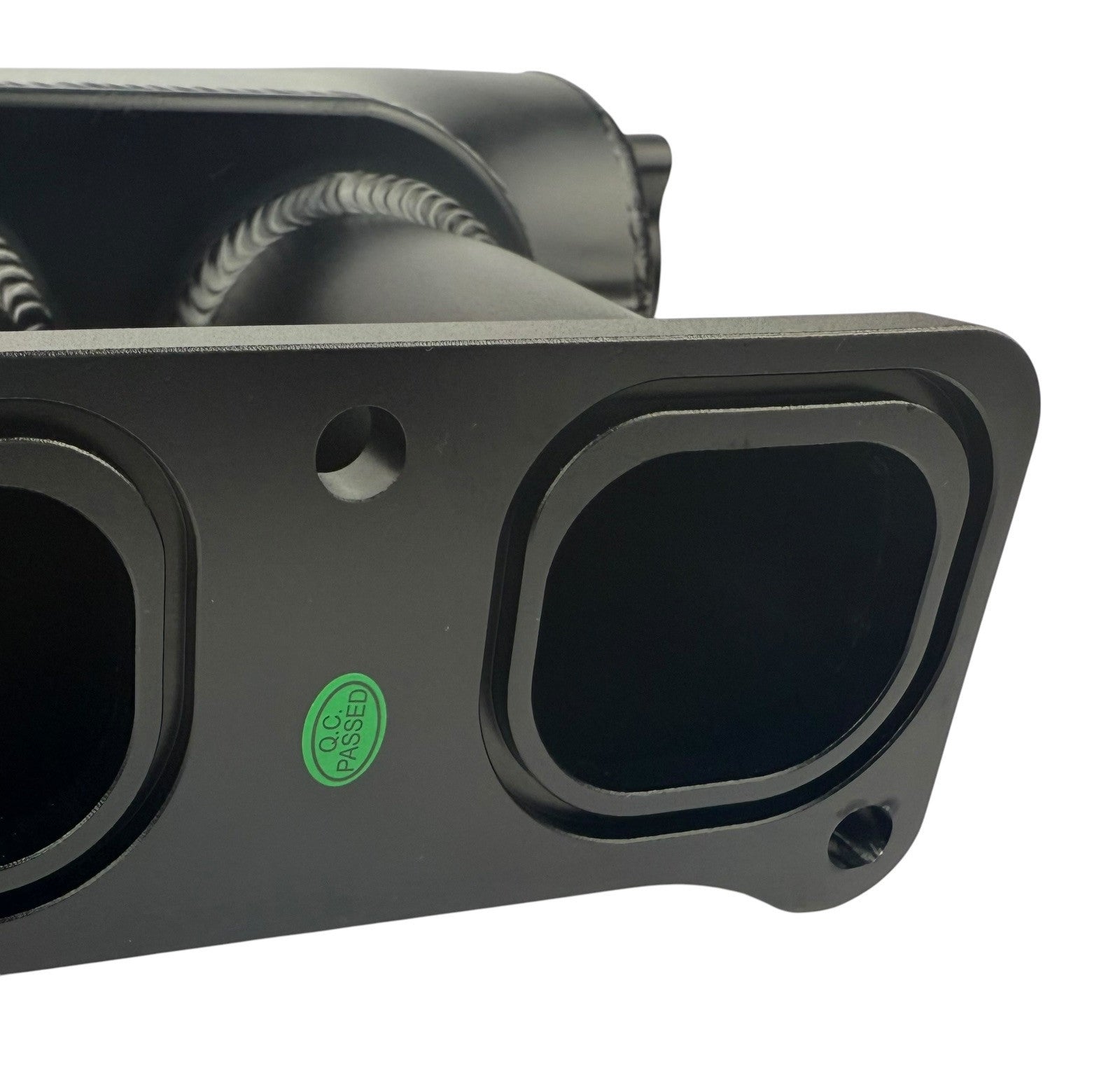 70mm aluminum intake manifold for Mazda MX-5 Miata NC 2.5L engine, by JackSpania Racing, shown mounted on engine.