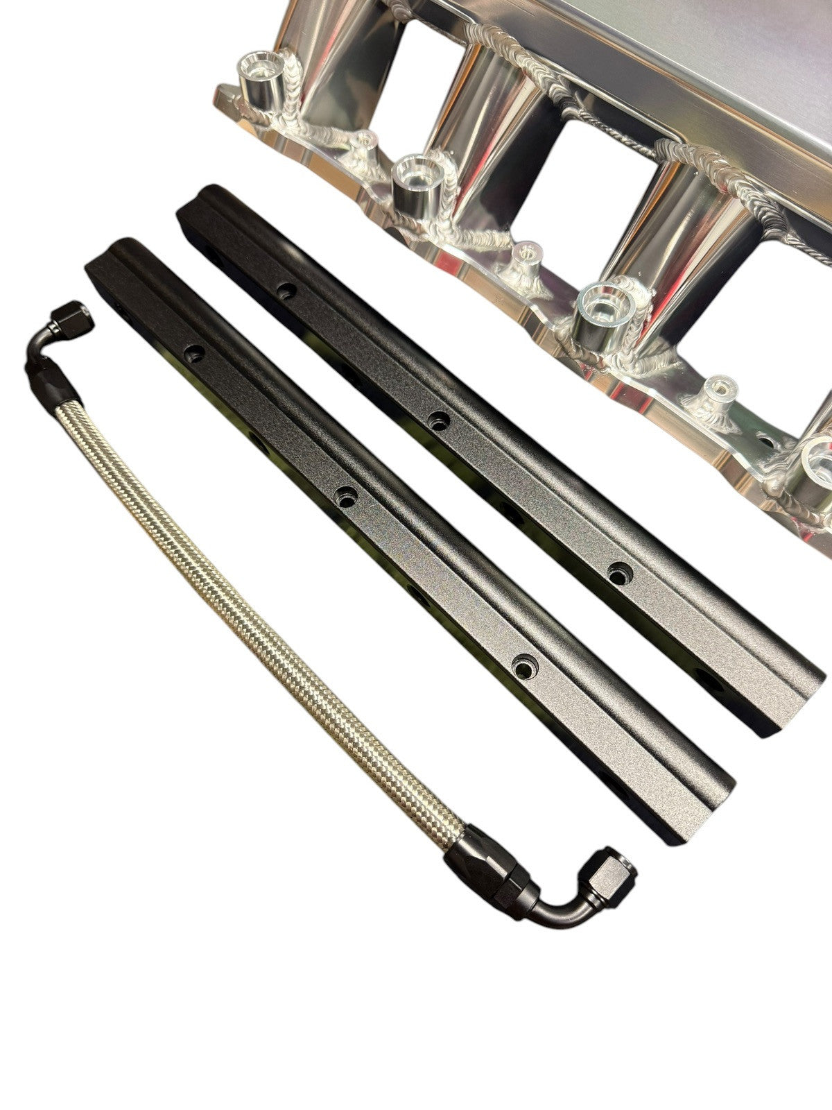 Low Profile LS3 L92 102 Fabricated Intake Manifold Fuel Rails Throttle Body TB