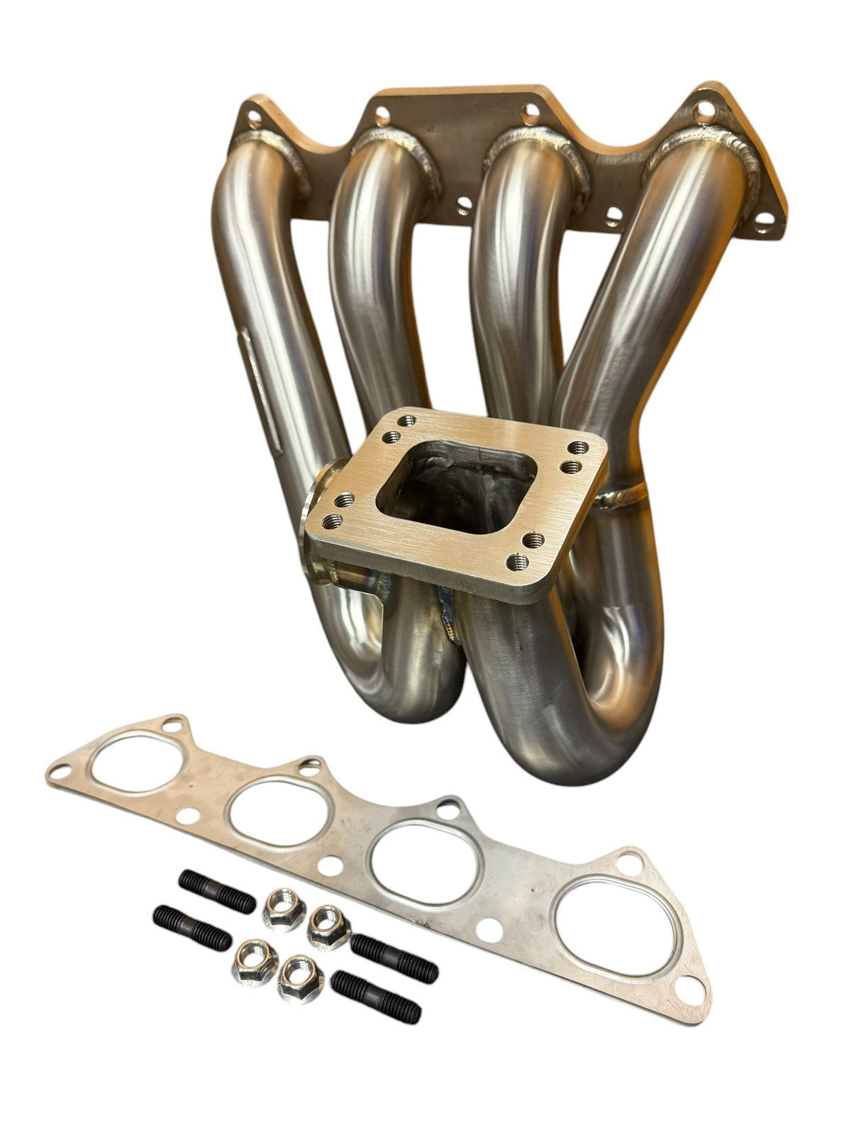 JackSpania Racing B D Series T3 T4 top mount turbo manifold for Honda Civic Si GSR B16 B18 B20 D15 D16, 44mm exhaust port