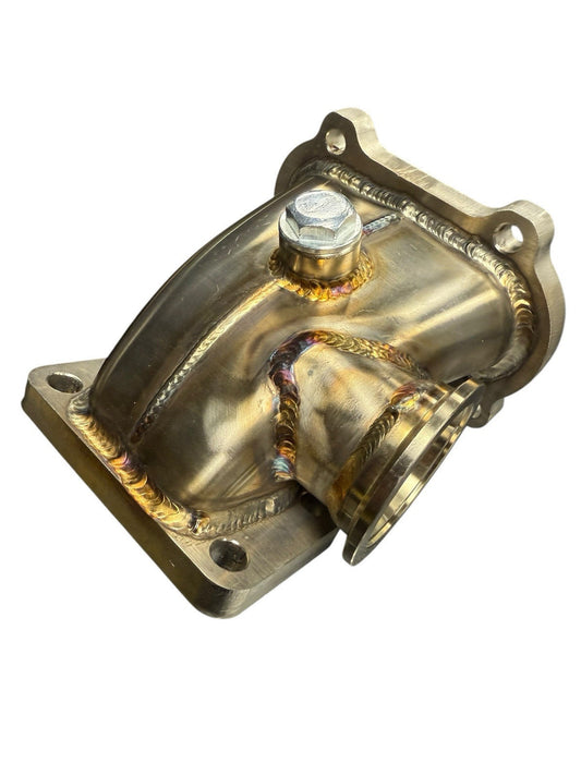 Turbo manifold for Honda Civic Si 2012-2015 by JackSpania Racing, made of 304 steel with T3 44mm ports for K24Zx engine.