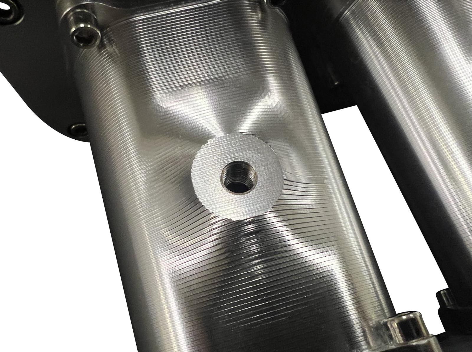JackSpania Racing 2JZGE intake manifold with 6-injector fuel rail and throttle body for engine performance.