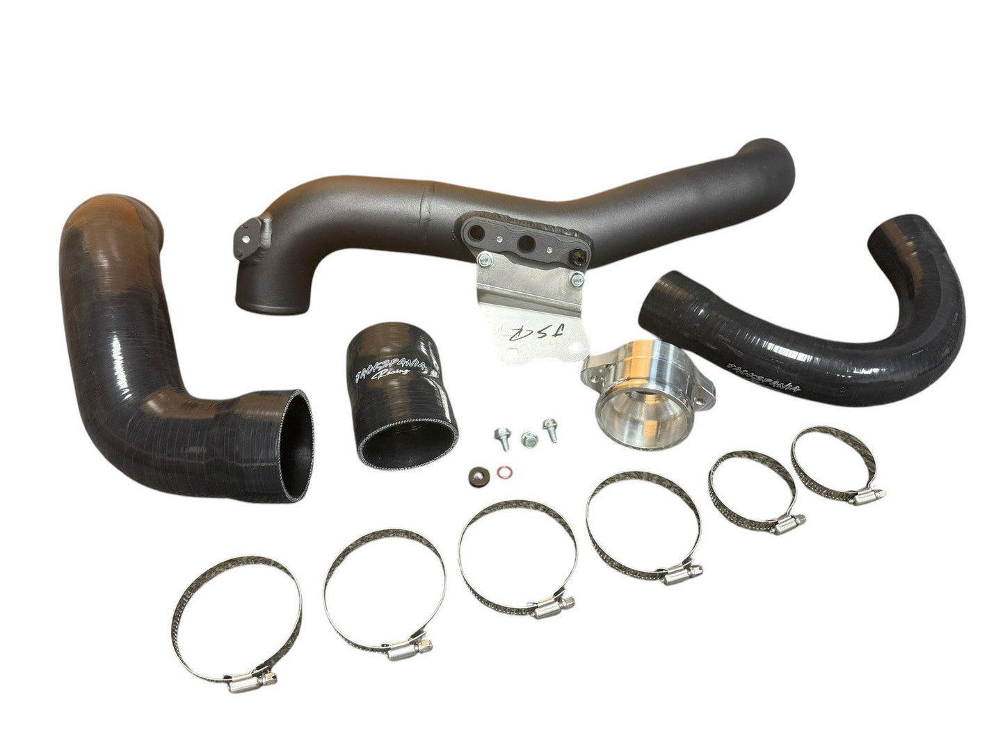 JackSpania Racing intercooler charge pipe upgrade for 2022+ Honda Civic 1.5T and 2023+ Acura Integra engine parts, metal pipe with connectors.
