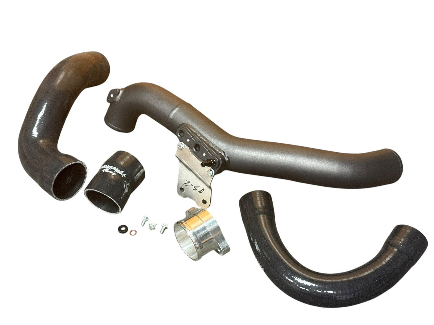JackSpania Racing intercooler charge pipe upgrade for 2022+ Honda Civic 1.5T and 2023+ Acura Integra engine parts, metal pipe component.