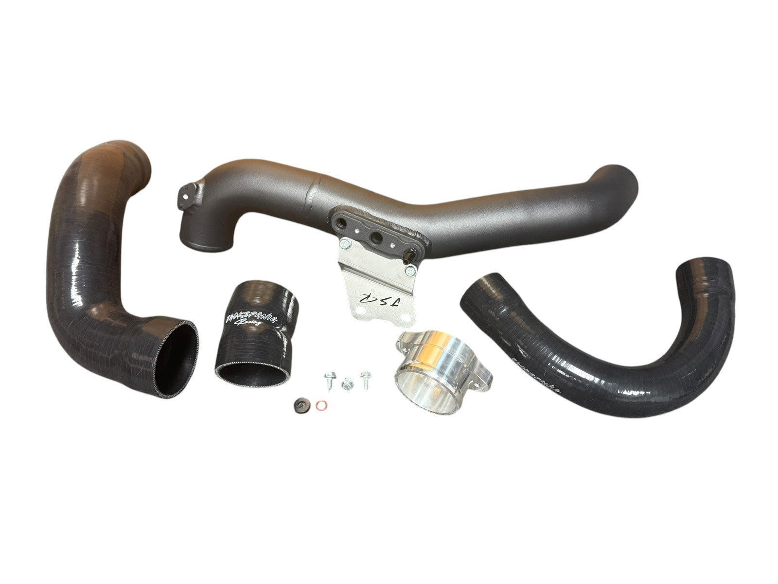 JackSpania Racing intercooler charge pipe upgrade for 2022+ Honda Civic 1.5T and 2023+ Acura Integra engine parts, showcasing the polished pipe.