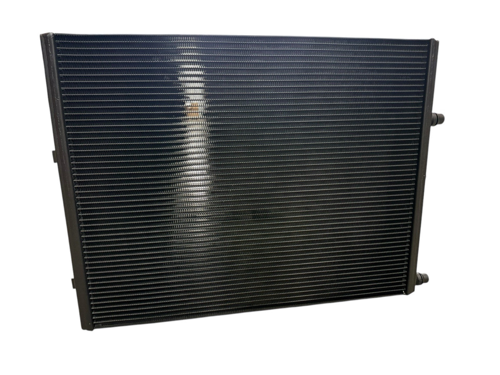 Heat exchanger radiator for BMW G30 G31 5 Series 520i 530i 540i engine, by JackSpania Racing, showing the metal core and inlet outlets.
