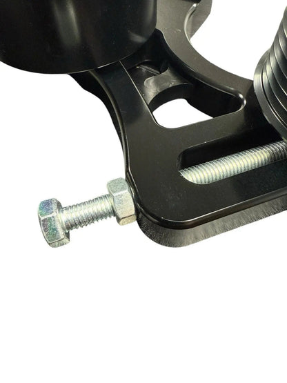 Jack Spania Racing K Series Side Mount Pulley Kit for Honda Acura K20 RSX EP3 DC5, engine parts with pulleys installed.