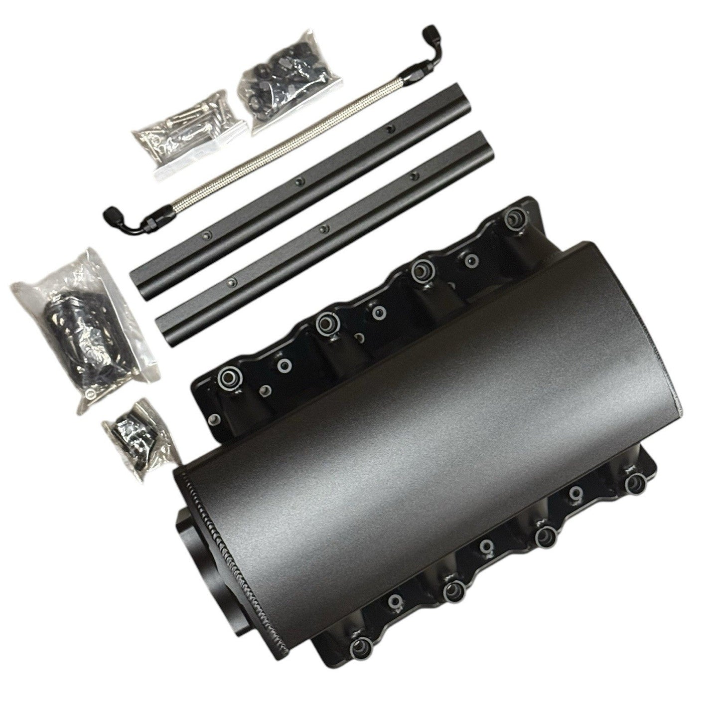 Low Profile LS3 L92 102 Fabricated Intake Manifold Fuel Rails Throttle Body TB