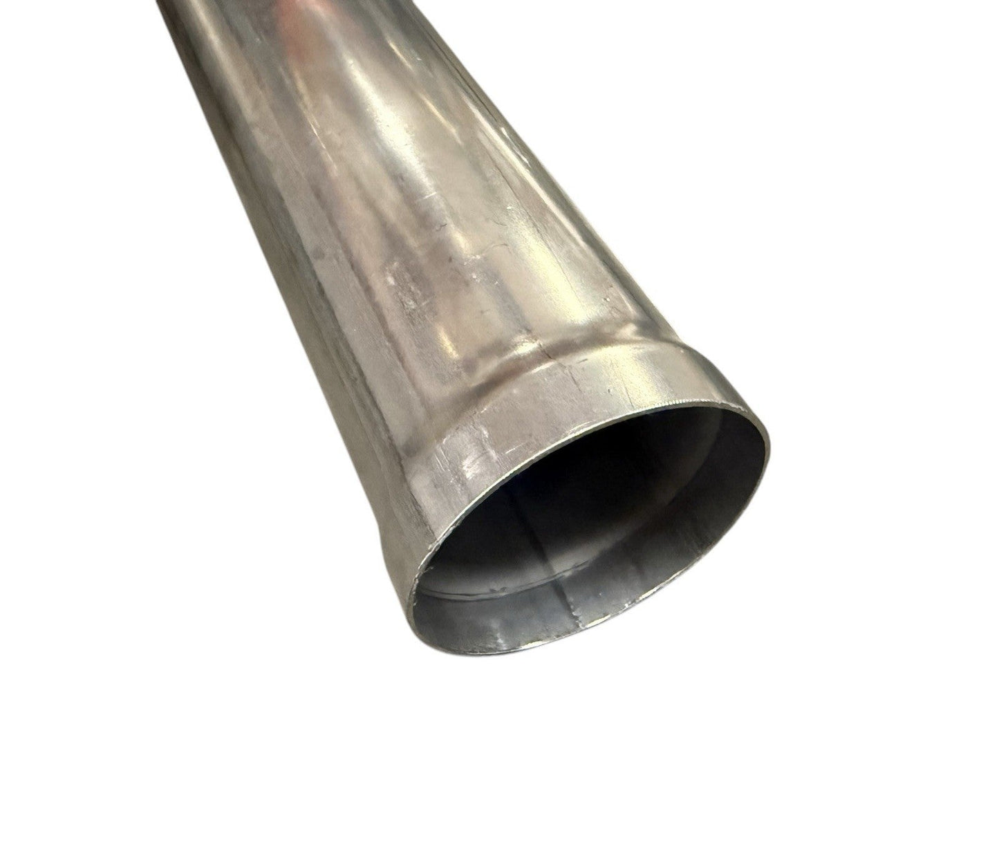 High flow 3-inch mandrel bent exhaust piping for Acura RSX 02-06, by JackSpania Racing, showing smooth curves and polished finish.