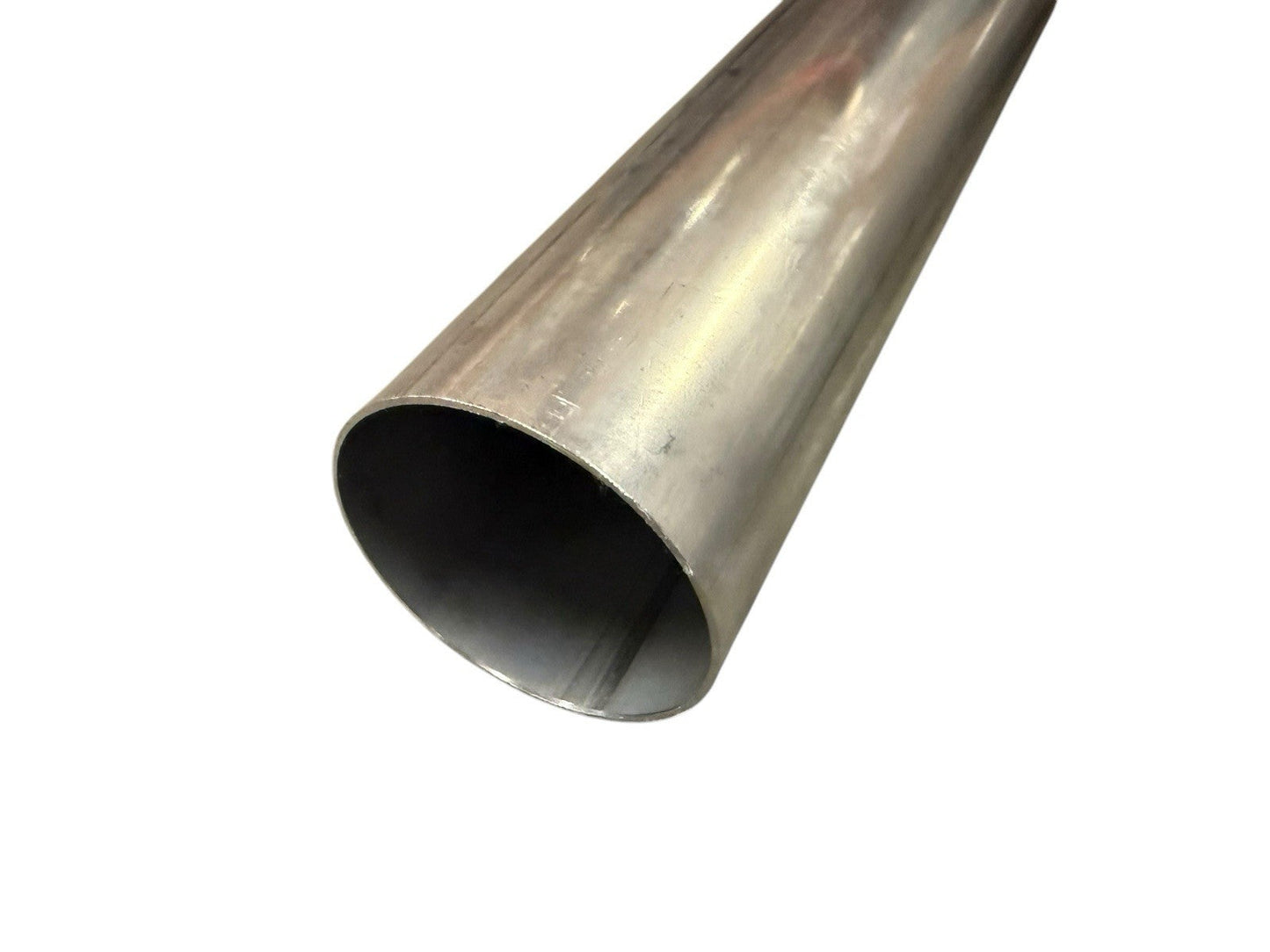 High flow 3-inch mandrel bent exhaust piping for Acura RSX 02-06 by JackSpania Racing, showing smooth bends and polished finish.