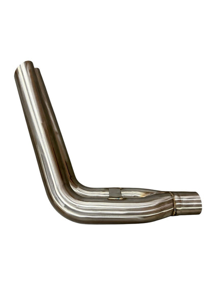JackSpania Racing 3-inch exhaust muffler tip with long blast pipe extension, designed for Bosozoku style exhaust modifications.