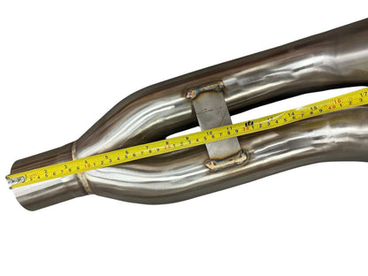JackSpania Racing 3-inch exhaust muffler tip with long blast pipe, Bosozoku style, designed for custom exhaust systems.