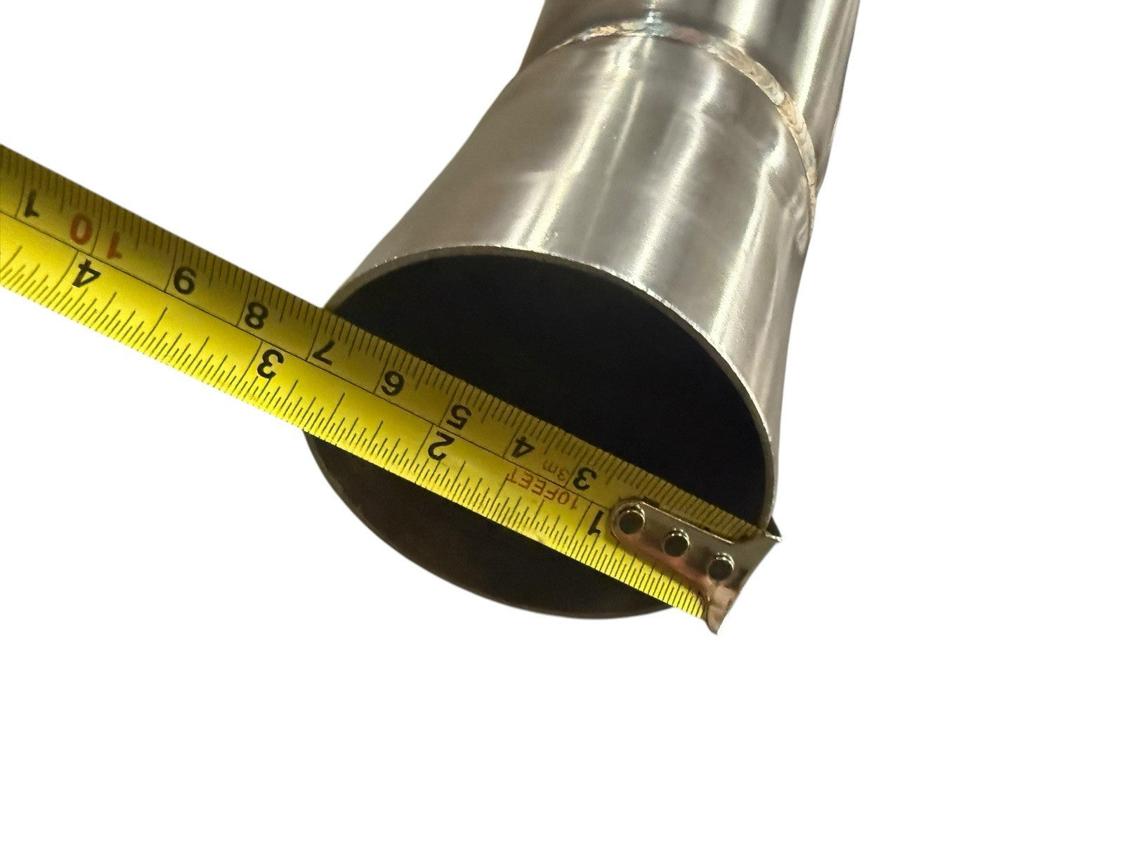 JackSpania Racing 3-inch exhaust muffler tip with long blast pipe for Bosozoku-style exhaust modifications.
