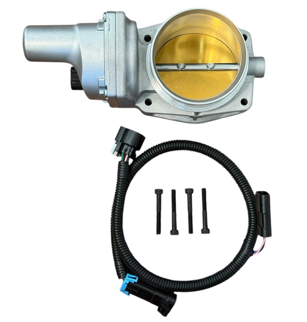 JackSpania Racing 92mm/102mm Drive By Wire Throttle Body TB Harness for LS LS1 LS2 LS6 LS3 LS7 L99 engines, with connectors and wiring.
