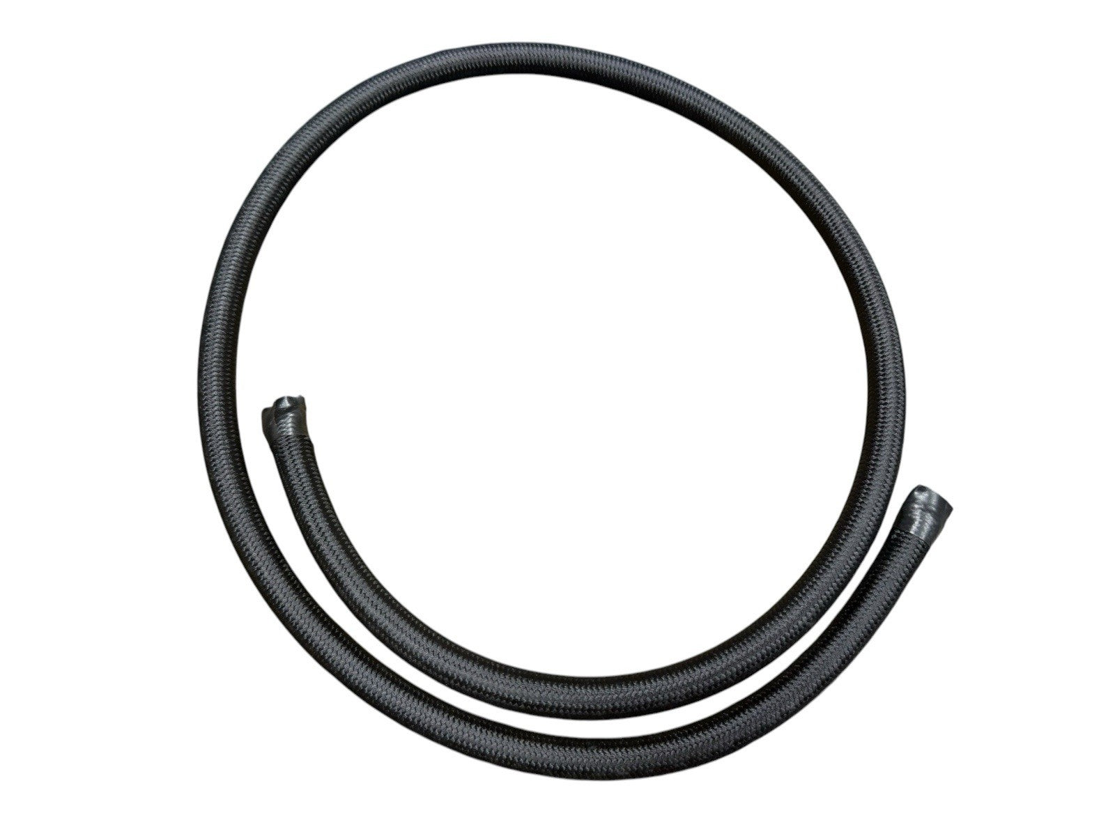 JackSpania Racing 6AN braided nylon fuel line hose fitting kit with stainless steel and PTFE, 3 feet length for engine oil and gas.