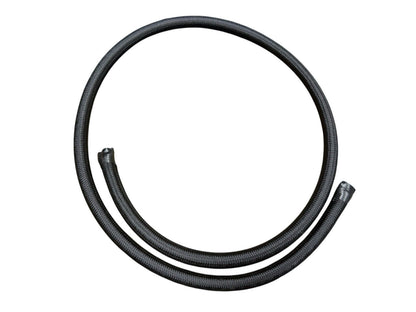 JackSpania Racing 6AN braided nylon fuel line hose fitting kit with stainless steel and PTFE, 3 feet length for engine oil and gas.