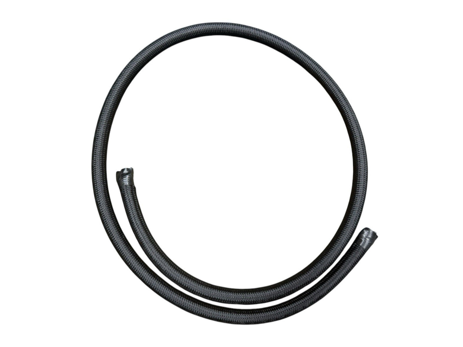 JackSpania Racing 6AN braided nylon fuel line hose fitting kit with stainless steel fittings, 3 feet for oil and gas engine applications.