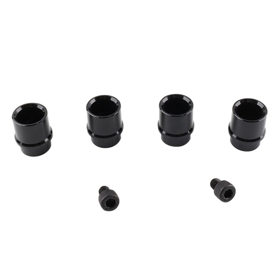 Black spherical compliance bracket kit for 92-95 Honda Civic and 94-01 Acura Integra suspension, by JackSpania Racing.