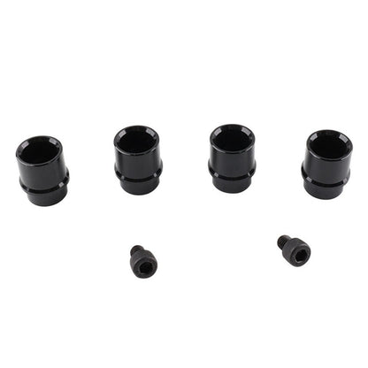 Black spherical compliance bracket kit for 92-95 Honda Civic and 94-01 Acura Integra suspension, by JackSpania Racing.