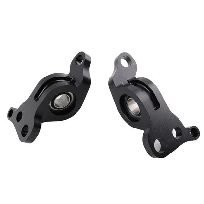 Black spherical compliance bracket kit for 92-95 Honda Civic and 94-01 Acura Integra suspension, by JackSpania Racing.