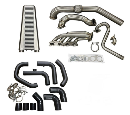 JackSpania Racing K Series K20 K24 turbo manifold and intercooler GT35 kit for Honda Civic Si 2006-2011, exhaust parts.