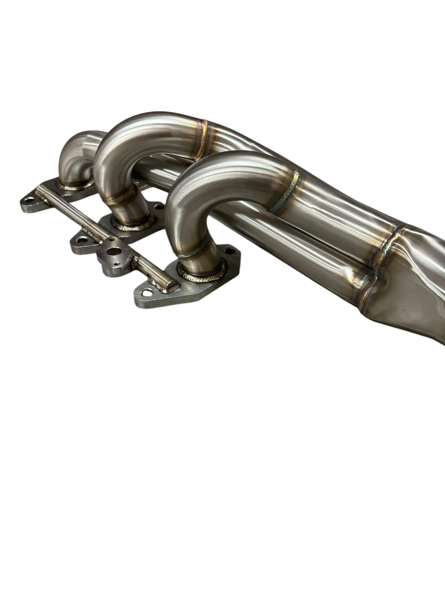 JackSpania Racing 3-1 shorty exhaust manifold for Mazda RX-8 1.3L rotary engine, featuring a sleek stainless steel design.