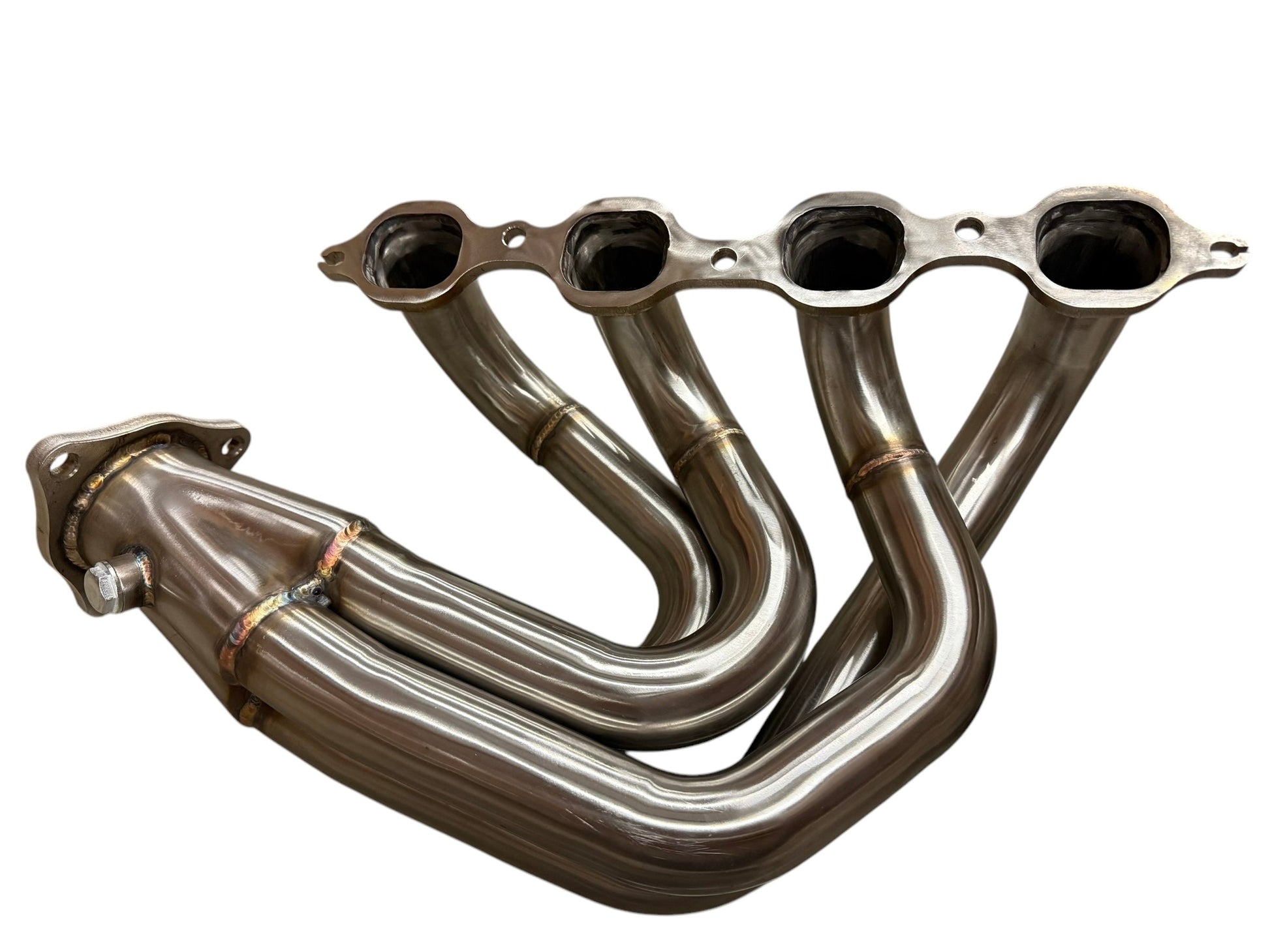 C8 Corvette 1 7/8 inch headers for 6.2L LT2 engine by JackSpania Racing, shown in a close-up view of exhaust parts.