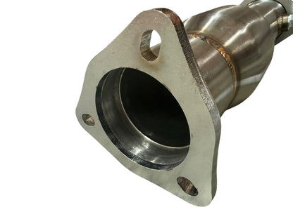 JackSpania Racing 3-way slip fit adjustable telescoping catalytic converter for exhaust system, 2.5” to 3” catted exhaust part.