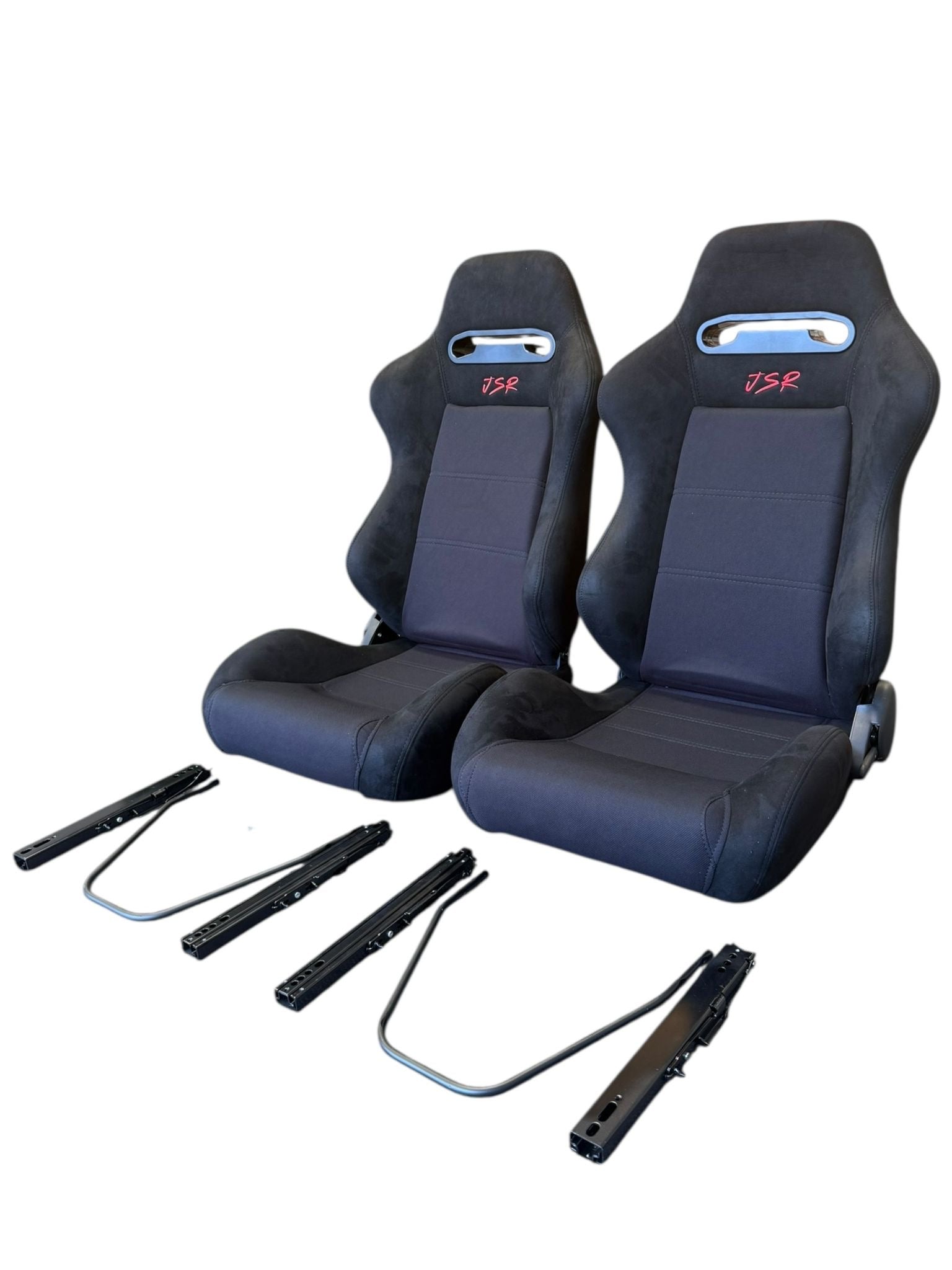 Reclinable slider seats for Recaro SR3 style Civic Integra DC2 EK9 EK EG ITR CTR, by JackSpania Racing, showing seat adjustment mechanism.