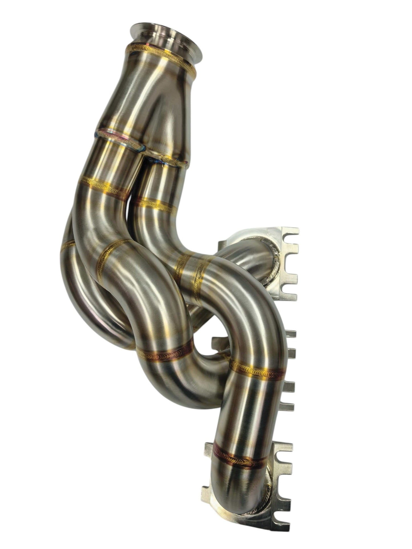 JackSpania Racing Lamborghini Aventador LP700 LP720 LP740 SV LP750 F1 exhaust header showing equal length stainless steel tubing.