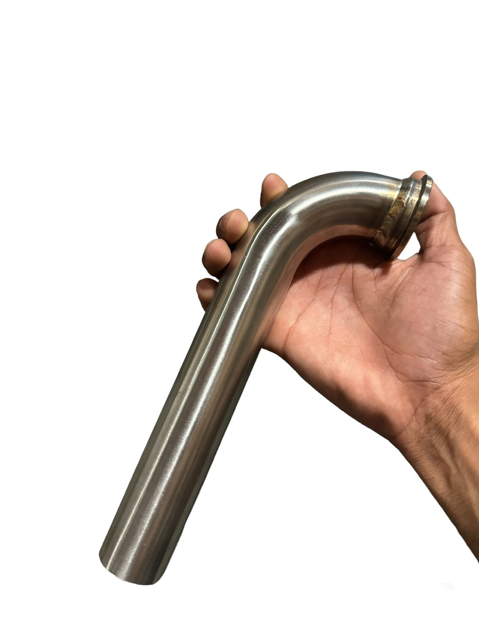SS304 stainless steel wastegate dump tube for engine parts, compatible with TiAL fitment, available in 38mm, 44mm, and 60mm sizes.