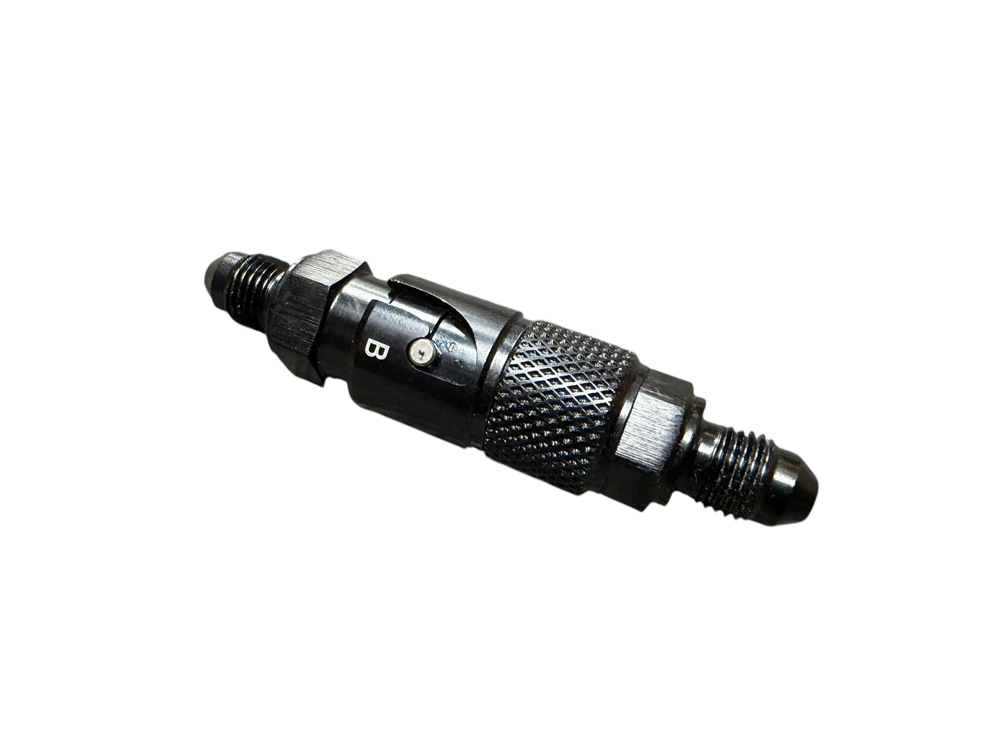 JackSpania Racing 3AN dry break quick release adapter for clutch and brake connector fitting, interior view with secure fittings.