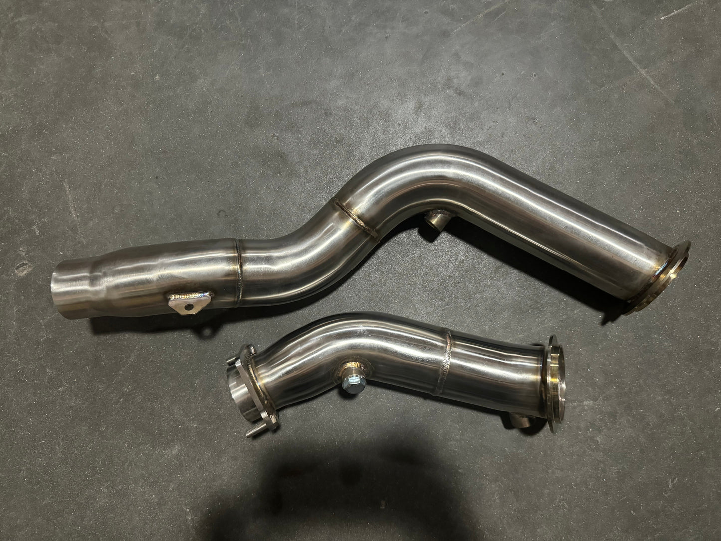 Stainless steel 3-inch downpipe for BMW S55 F80 F82 F87 M3 M4 F80 F82 F83 exhaust system by JackSpania Racing