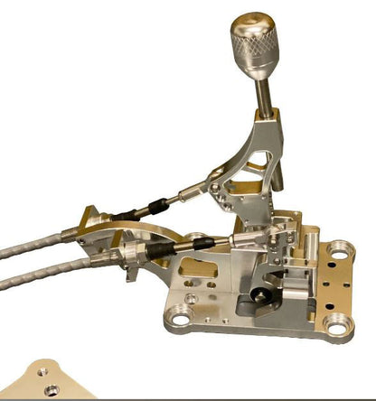 Jack Spania Racing RSX shifter cables transmission bracket for K20, K24, K-series Civic and CRX K-swap vehicles.