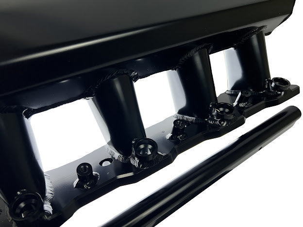 JackSpania Racing LS low profile metal intake manifold for LS1, LS2, LS6 engines with 92mm or 102mm cathedral ports.