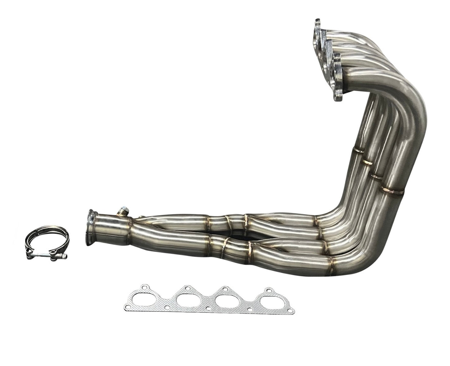 JackSpania Racing H Series Drag Race Header Tri-Y 6-step big tube exhaust with 3-inch collector for H22 and F20B engines.
