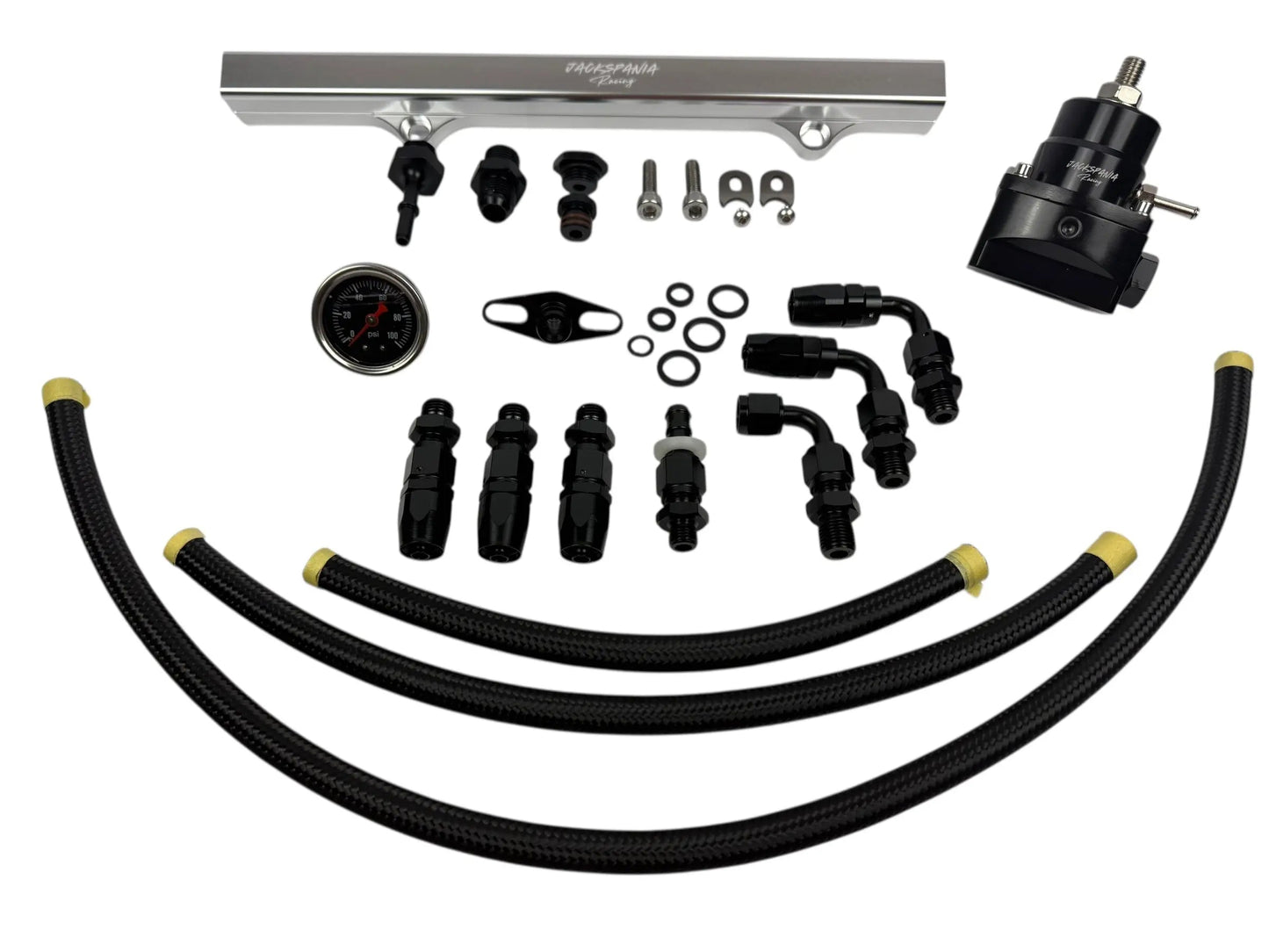 Jack Spania Racing K Series Budget Tucked K Swap Fuel Line System Kit for K20, K24 engines in Honda Civic and Integra models.