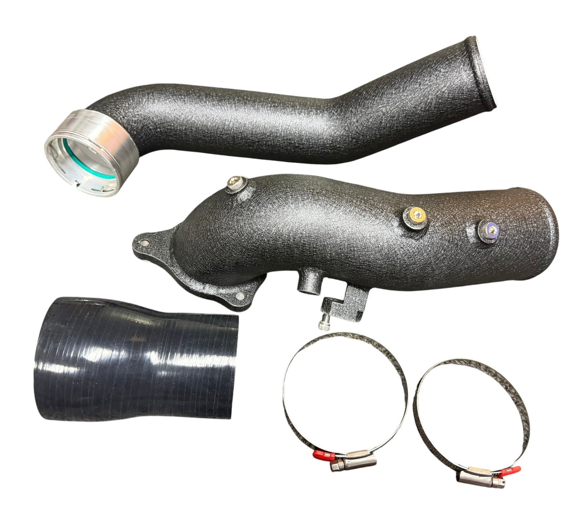 JackSpania Racing turbo charge pipe upgrade kit for BMW G20/G29 and Toyota GR Supra A90 B58 3.0L engine parts.