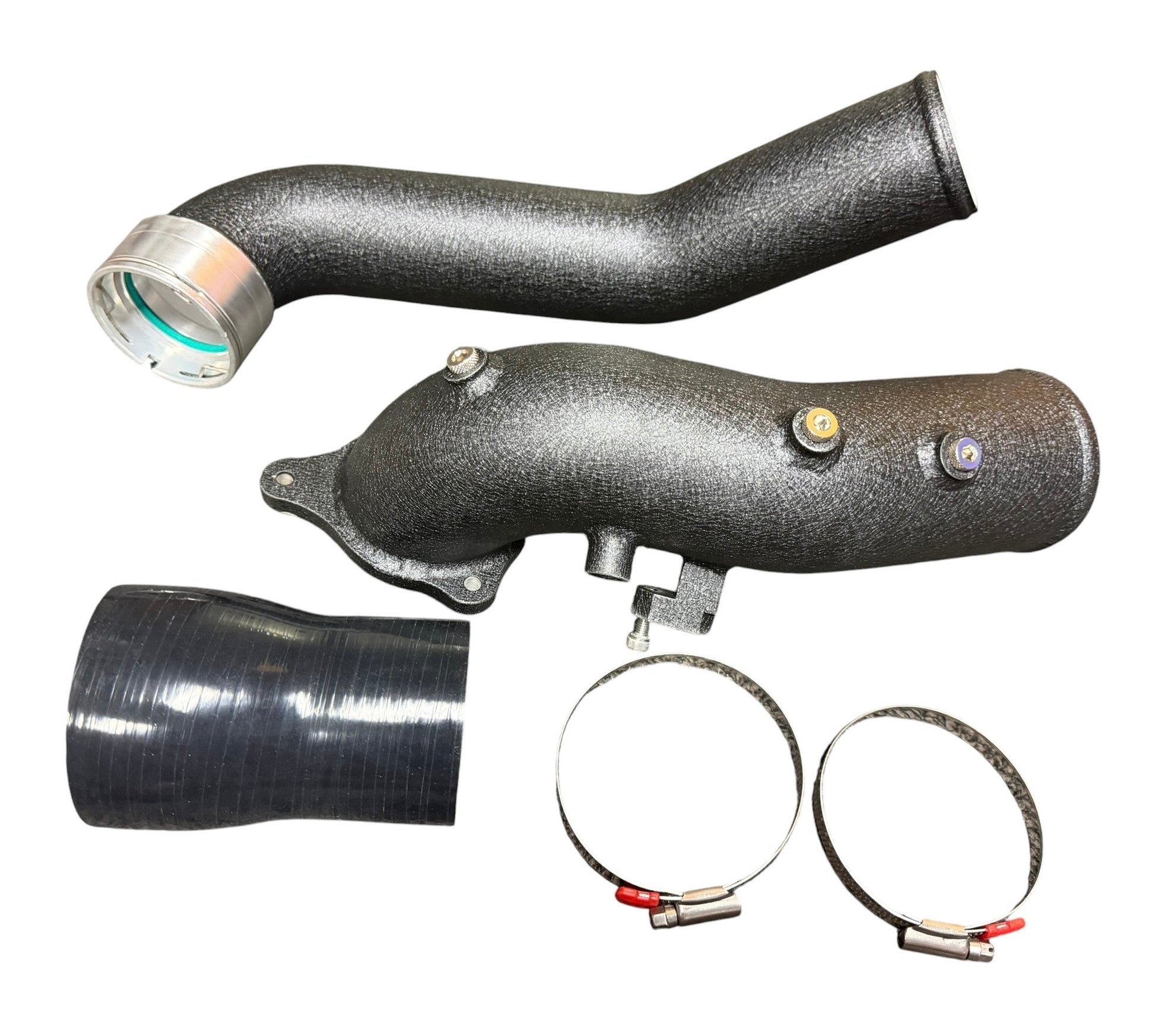 JackSpania Racing turbo charge pipe upgrade kit for BMW G20/G29 and Toyota GR Supra A90 B58 3.0L engine parts.