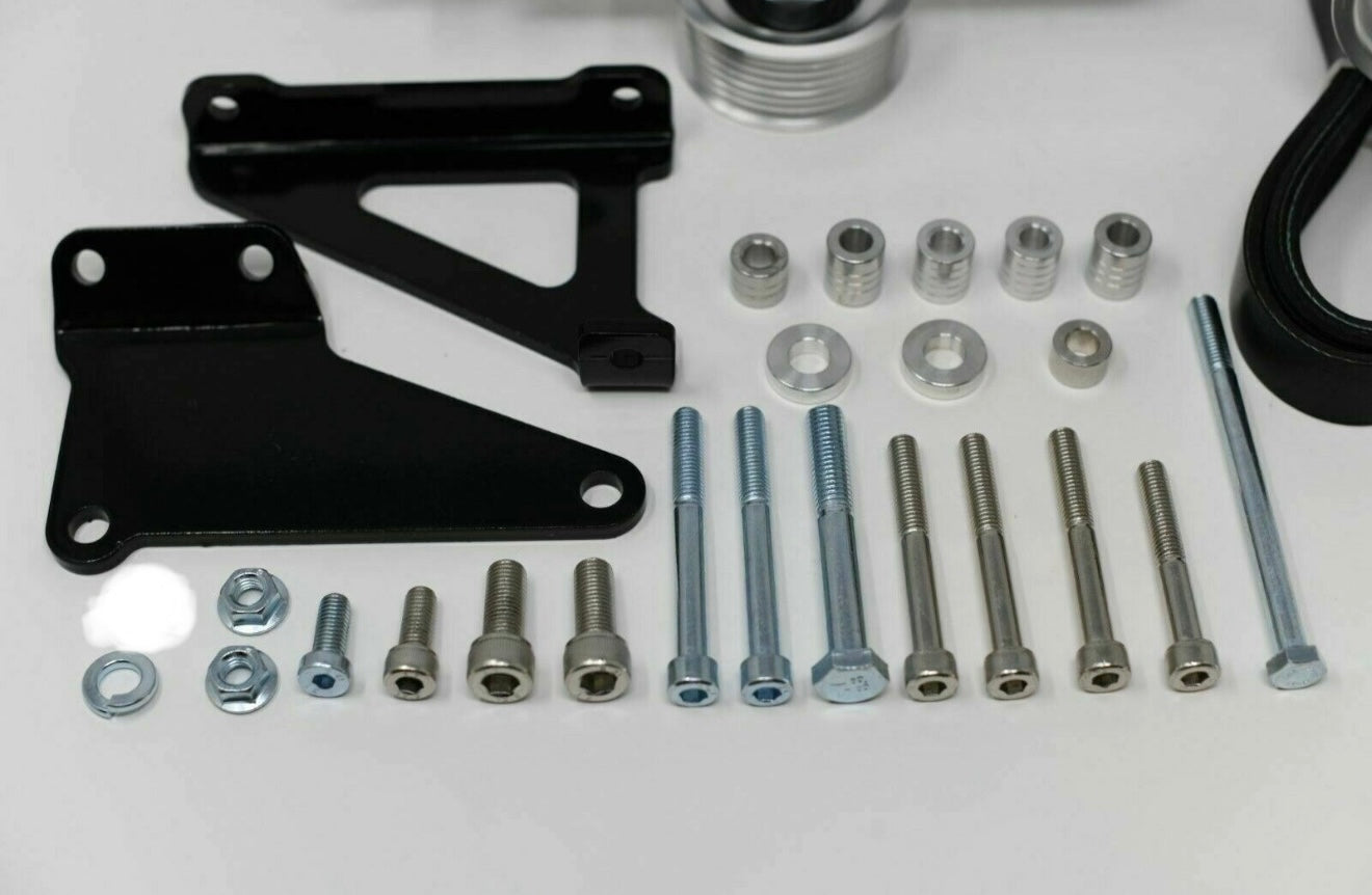Jack Spania Racing K Series AC PS Eliminator Pulley Kit for Honda Acura K20 K24 K Swap engine, RSX Type S delete, engine parts