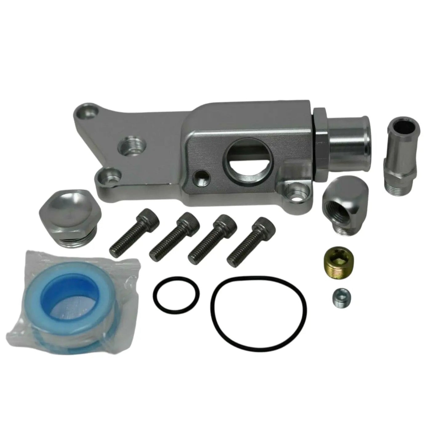 Jack Spania Racing K Series upper coolant housing temp sensor for K20Z3 and K24 engines with 16AN connection.