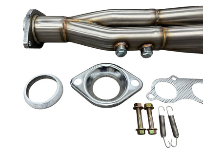 Jack Spania Racing K Swap K20 K24 exhaust header with 2-bolt 4-2-1 Tri-Y design for EK, EG, DC2 Civic exhaust parts.