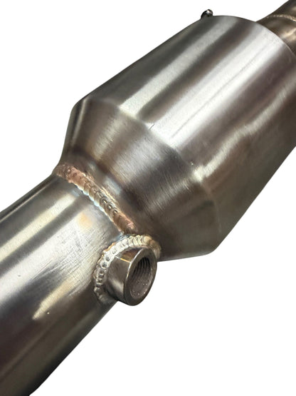 Mercedes-Benz W177 A-Class performance downpipe by JackSpania Racing, for A220, A250, A35 AMG 2.0T exhaust upgrade.