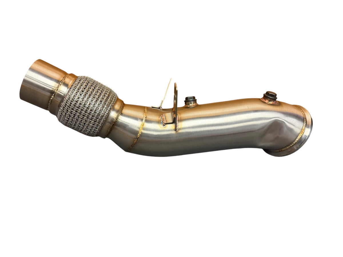 BMW B48 catless performance downpipe by JackSpania Racing for 220i, 330i, 420i, 430i, X1, X2, Z4 exhaust parts