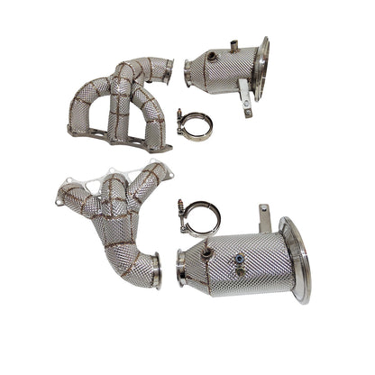 JackSpania Racing Porsche 911 GT3 GT3RS catback exhaust system with headers, featuring valved performance upgrade for 991 and 992 models.