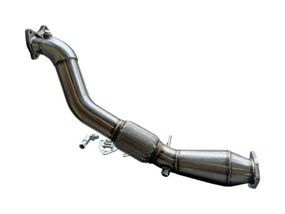 JackSpania Racing K Series Megaphone Header Downpipe for 2012-2015 Honda Civic Si and Acura ILX cast bellmouth exhaust part