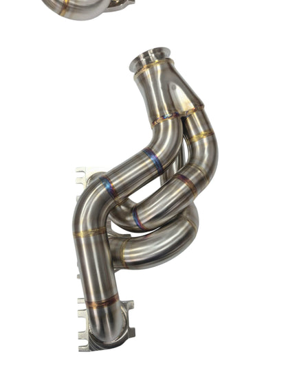 JackSpania Racing Lamborghini Aventador LP700 exhaust header, equal length stainless steel exhaust parts for high-performance supercar.