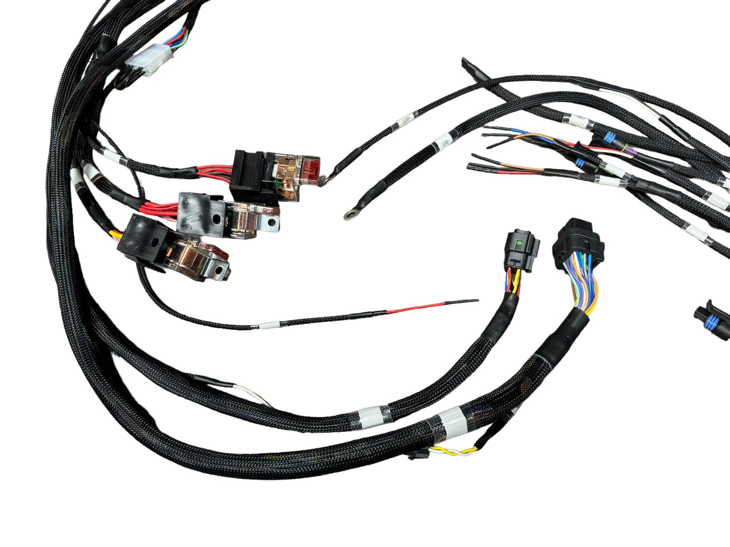 Universal JackSpania Racing engine harness for FuelTech FT450 and FT550 ECU, compatible with 4-cylinder engines, engine parts.
