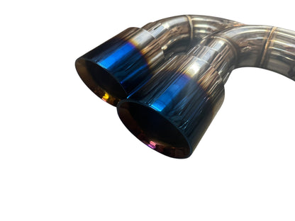 Chevrolet Corvette C8 exhaust pipe by JackSpania Racing, 3-inch muffler pipe for 2020+ 6.2L V8, catback exhaust system component