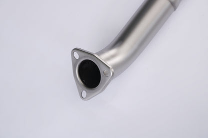 Honda Civic 1.5T Sedan valved cat-back performance exhaust system by JackSpania Racing, showcasing the polished metal exhaust pipes.