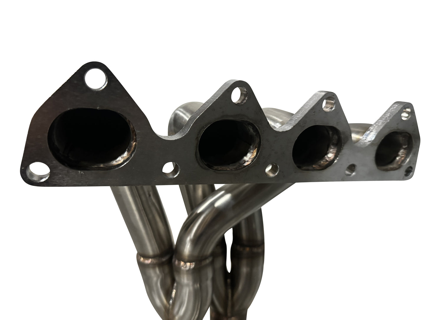 JackSpania Racing 2.5-inch header for Honda Prelude BB6 H22A exhaust parts, showcasing the polished metal construction.